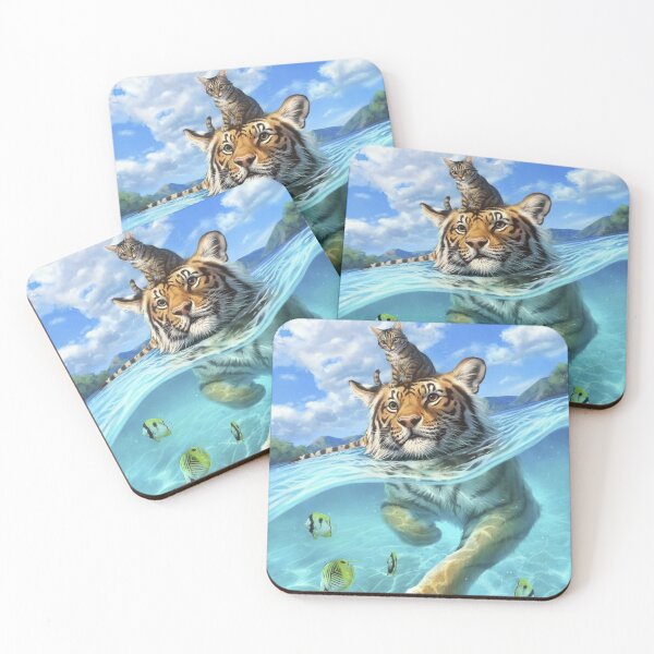Item preview, a-small-swim-for-a-tiger-a-big-adventure-for-a-tabby designed and sold by Kirollos9.