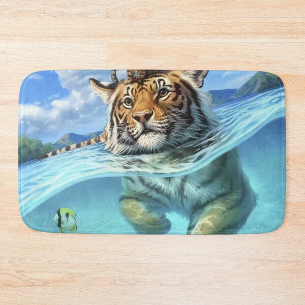 Item preview, a-small-swim-for-a-tiger-a-big-adventure-for-a-tabby designed and sold by Kirollos9.