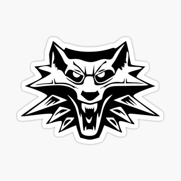 das Hexer Wolf Medaillon Sticker