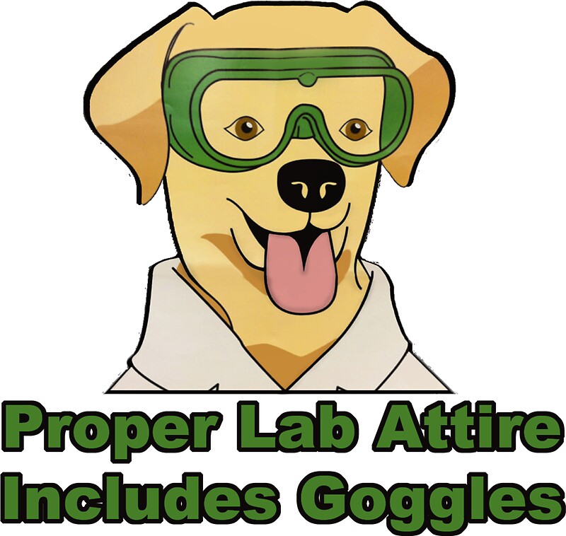 "Proper Lab Attire" Stickers by BR33SY | Redbubble