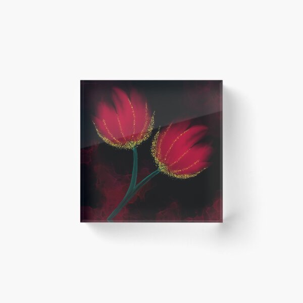 Aperçu de l'œuvre Art d'encre rose alcool floral rouge créée et vendue par Tanuja  Sharma.
