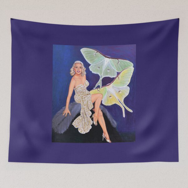Item preview, Giant moth Mamie van Doren surreal 1940s retro  designed and sold by Jane Ianniello.
