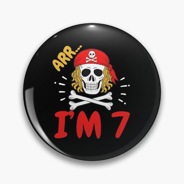 Item preview, 7th Birthday Pirate Seven Years Old designed and sold by CreativeGiftShp.