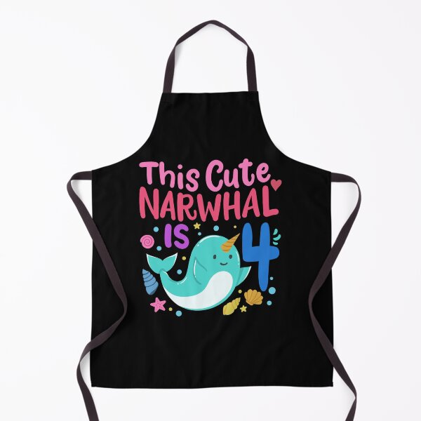 Item preview, 4th Birthday Narwhal Four Years Old designed and sold by CreativeGiftShp.