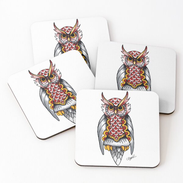 Item preview, Owl American traditional  designed and sold by BansheeHallows.