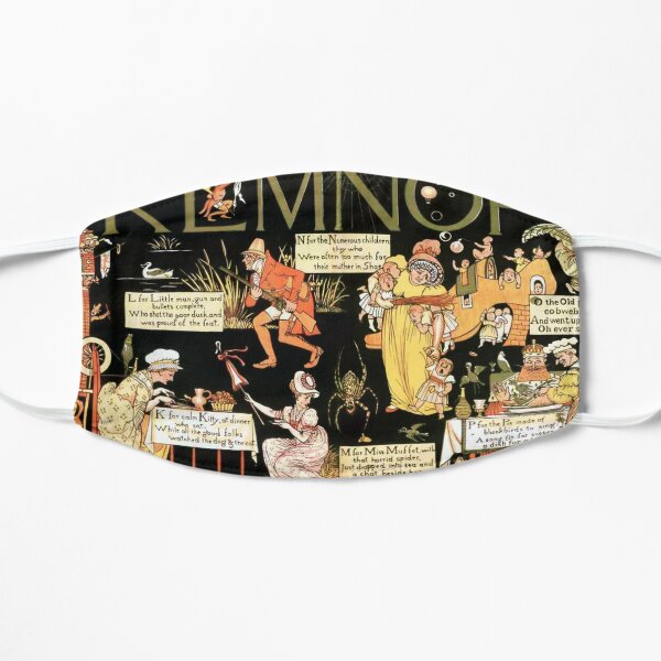 Walter Crane Alphabet Book - KLMNOP Flat Mask