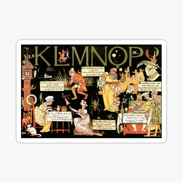 Walter Crane Alphabet Book - KLMNOP Sticker