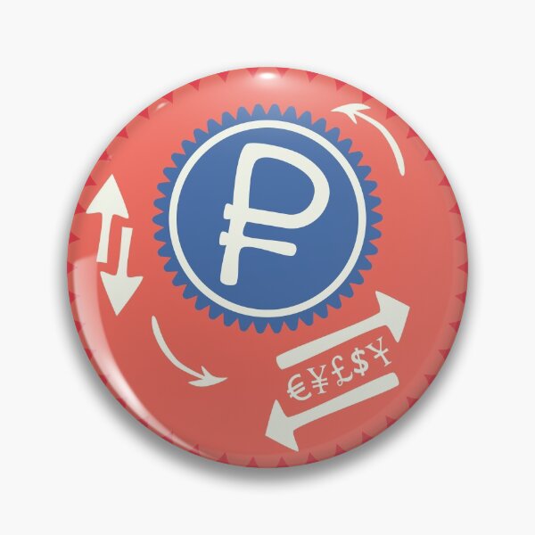 Item preview, Ruble Russian Money Crypto Finance Stock Market Icon Sign Foreign Exchange designed and sold by WizardsWorld.