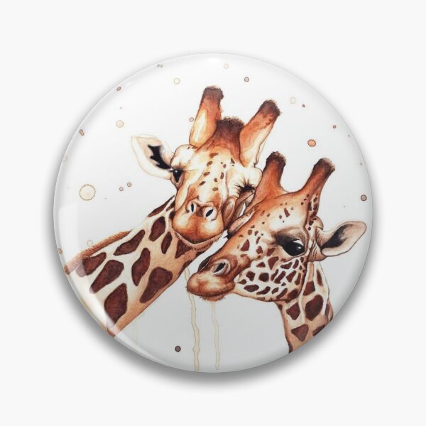 Item preview, a pair of happy giraffe animals Art designed and sold by komaruuloro.