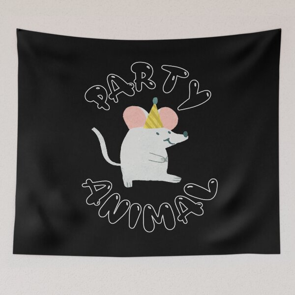 Item preview, Mouse Party Animal Nature Rat Funny Vintage Illustration designed and sold by Wizardofpizza.