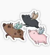 Flock of Flying Pig Sticker