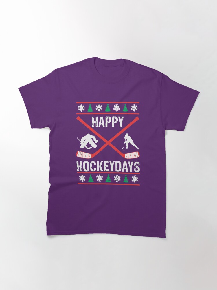 Discover Hockey Player Sports Lover Christmas Holidays T-Shirt