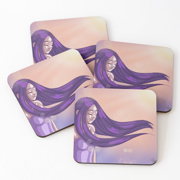Item preview, Purple girl flowing hair designed and sold by this-isnt-art.