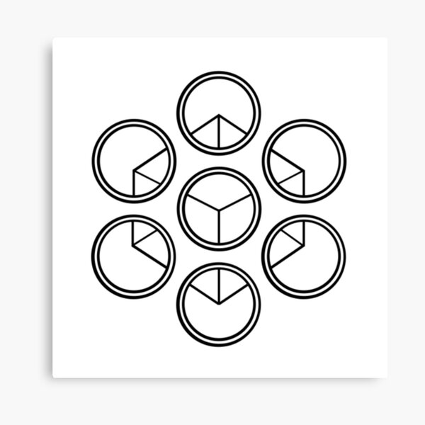 Cube in circles Canvas Print