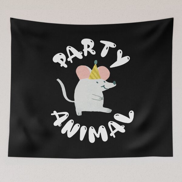 Item preview, Mouse Party Animal Nature Rat Funny Vintage Illustration designed and sold by Wizardofpizza.