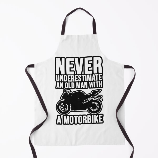 Item preview, Never underestimate an old man with a motorbike! designed and sold by TopsellerShirts.