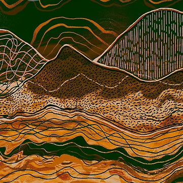 Artwork thumbnail, Rustic Mountain Ranges by Squarebird