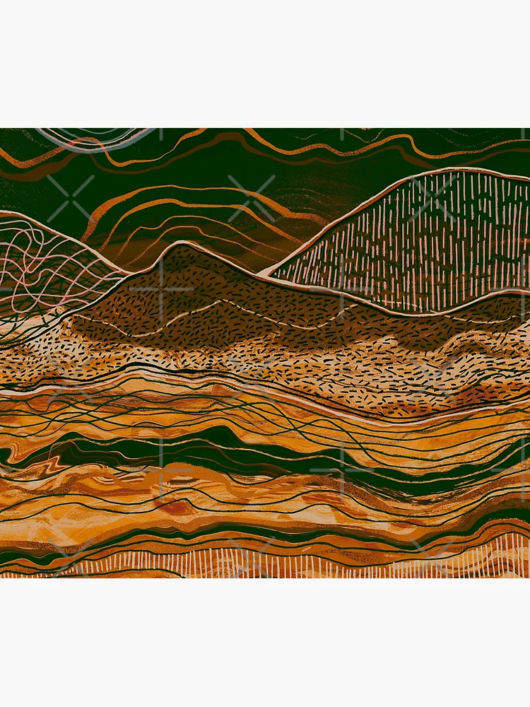Thumbnail 6 of 6, Throw Blanket, Rustic Mountain Ranges designed and sold by Squarebird.