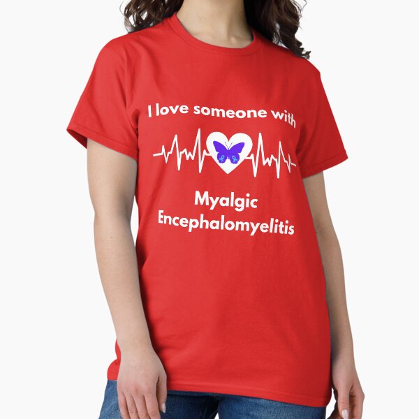 Item preview, I love someone with Myalgic Encephalomyelitis Butterfly Heartbeat (White Text) designed and sold by Chantelle  Spies.