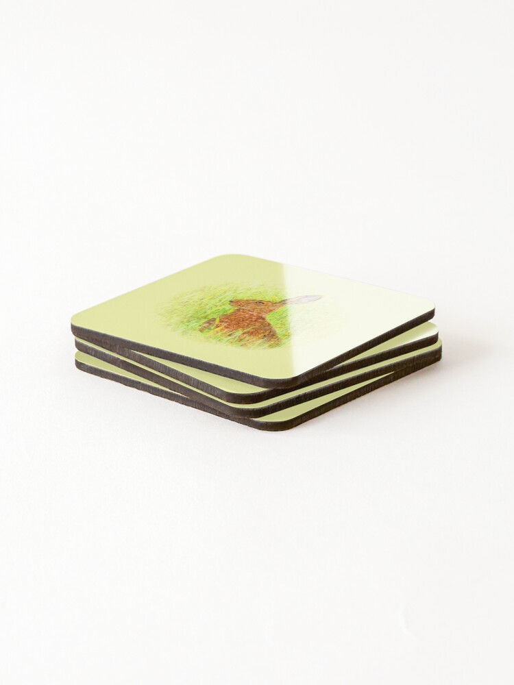 Thumbnail 4 of 5, Coasters (Set of 4), Rabbit designed and sold by Guardi71.