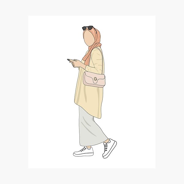 Outwear Hijab Décontracté Impression photo