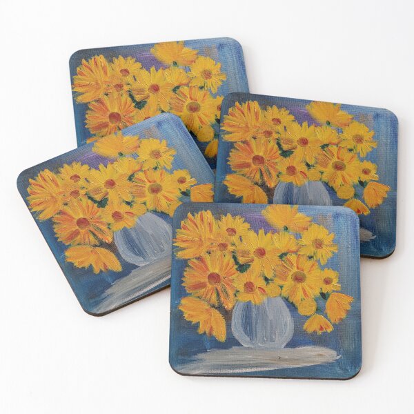 Item preview, Some abstract Sunflowers in a vase designed and sold by kkartwork.