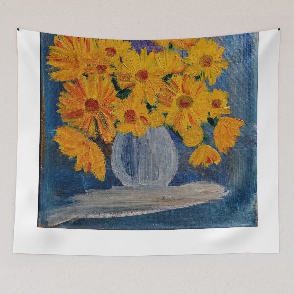 Item preview, Some abstract Sunflowers in a vase designed and sold by kkartwork.