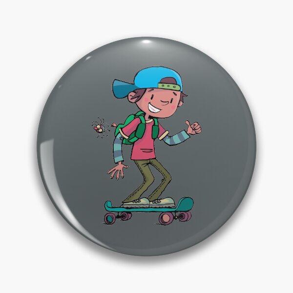 Item preview, boy on a skateboard with a bag that has a spider designed and sold by duxpavlic.