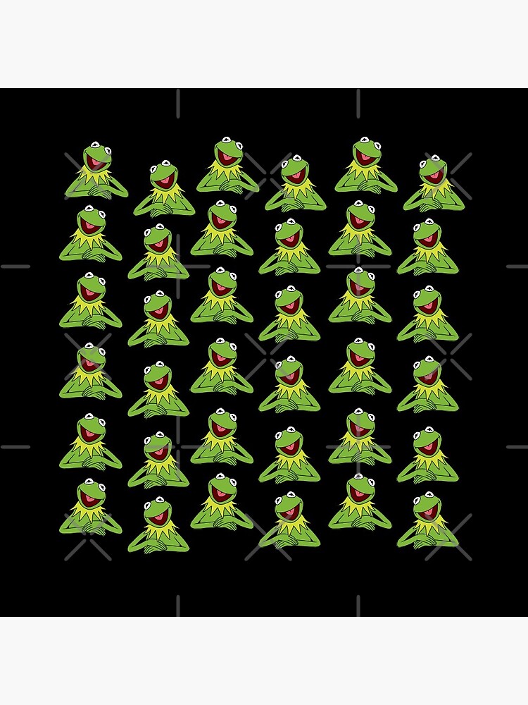 Discover Kermit The Frog pattern Pin Button