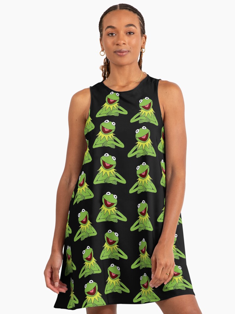 Kermit The Frog pattern" A-Line Dress for Sale by ValentinaHramov | Redbubble Kermit The Frog pattern" A-Line Dress for Sale by ValentinaHramov | Redbubble