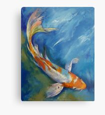 Yamato Nishiki Koi Metal Print
