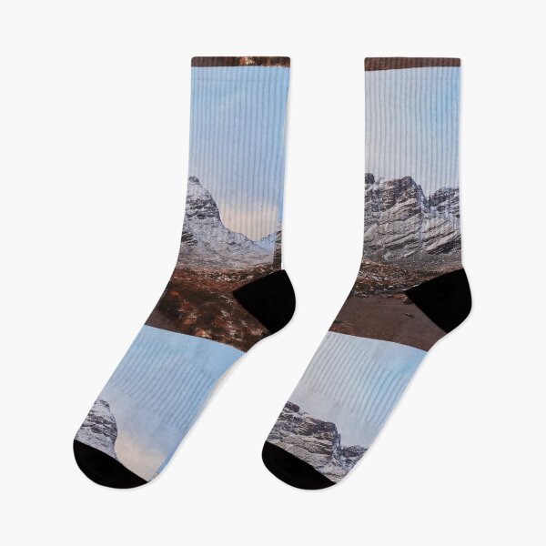 Item preview, Snowy Mountain and River View in Scotland.  designed and sold by kindtoearth.