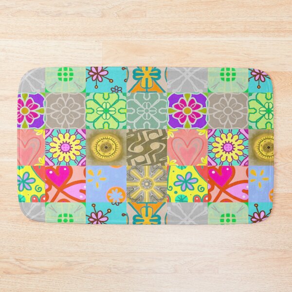 Item preview, Abstract Modern Patchwork Quilt Pattern - Spring designed and sold by AlteredAtelier.