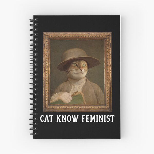 Item preview, Funny Cat Know Feminist Painting designed and sold by kindtoearth.