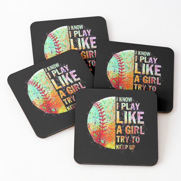 Item preview, I Know I Play Like A Girl Trying To Keep Upp Softball Gift  designed and sold by rubysheila.
