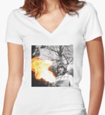 Face Tat Fitted V-Neck T-Shirt