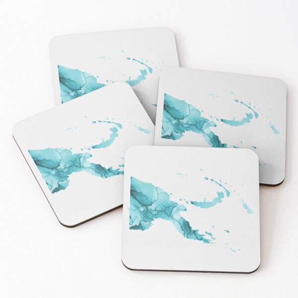 Item preview, Papua New Guinea Map Blue Watercolour designed and sold by PNG-pikinini.