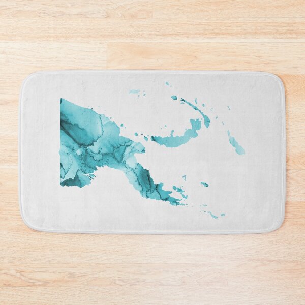 Item preview, Papua New Guinea Map Blue Watercolour designed and sold by PNG-pikinini.