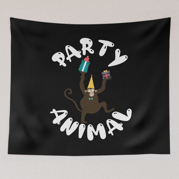 Item preview, Monkey Party Animal Cute Ape Funny Vintage Illustration designed and sold by Wizardofpizza.