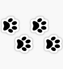 Pegatina Patas de perro negro