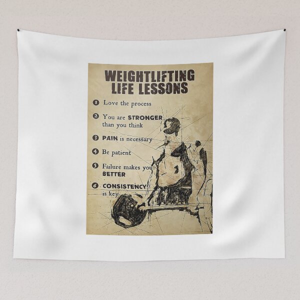 Item preview, Weightlifting Life Lessons Poster designed and sold by JurgenPSange.