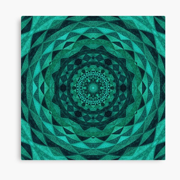 Green mandala Canvas Print