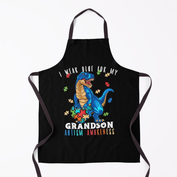 Item preview, I Wear Blue For My Grandson Dinosaur Autism Awareness Gift designed and sold by rubysheila.