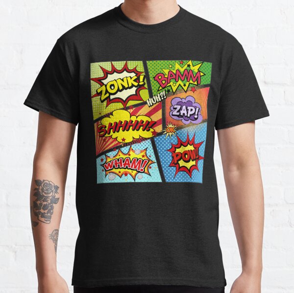Colorful Comic Book Panels Classic T-Shirt