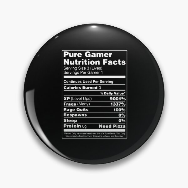 Item preview, Pure Gamer Nutrition Facts designed and sold by RaihanaKRadix.