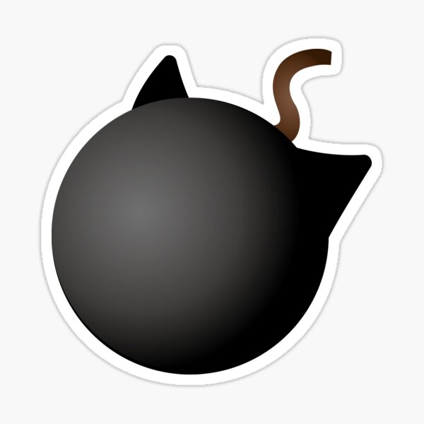 Explosive cat JadeGuren logo Sticker