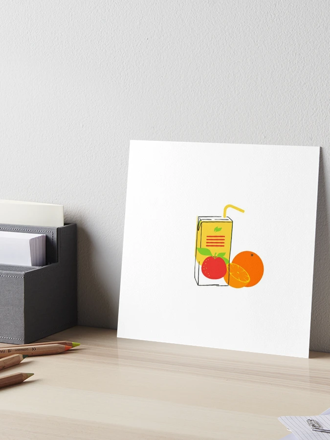 Orange Juice Box Art Board Print for Sale by Gmaish