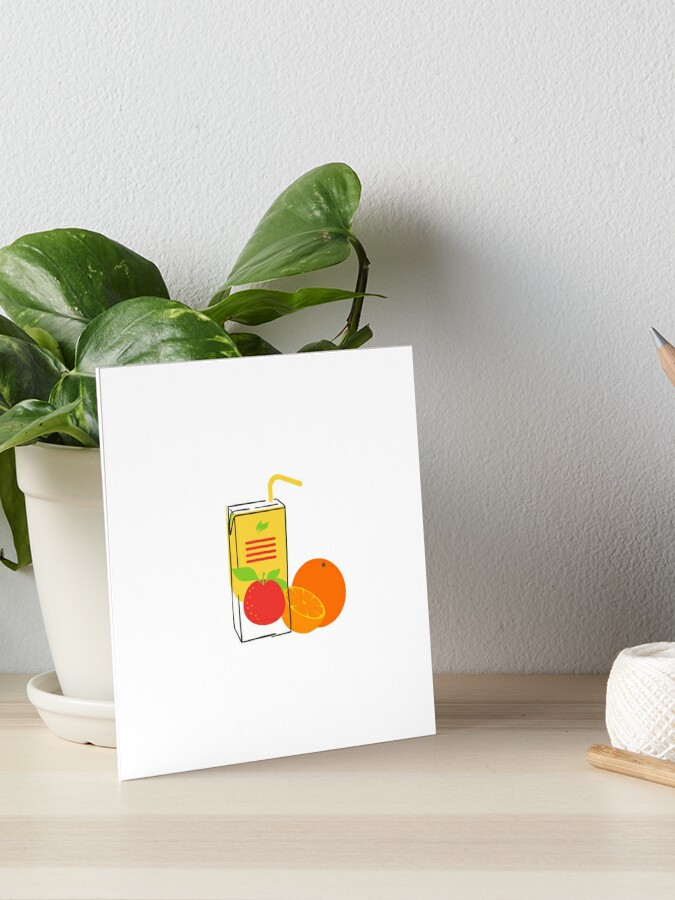 Orange Juice Box Art Board Print for Sale by Gmaish