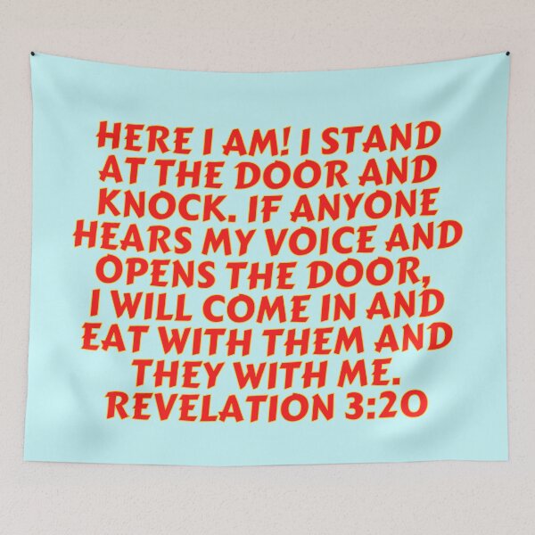 Artikelvorschau, Offenbarung des Bibelverses 3:20 entworfen und verkauft von Prayingwarrior.