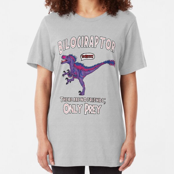 Bilociraptor - Text + Speech Slim Fit T-Shirt